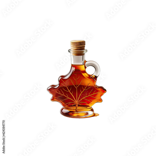 Maple syrup isolated on transparent background. Food theme.