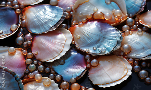 Abstract colored texture of natural mother-of-pearl stone.