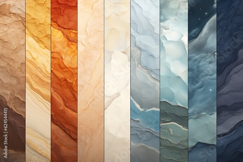 A collage of different natural Earth textures mixed in beautiful abstract background