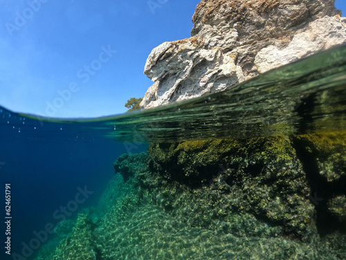 Underwater world of Mediterranean Sea. Turkey