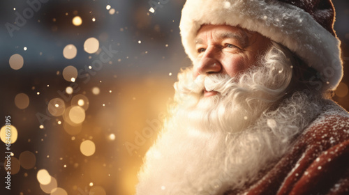 Portrait of santa clause , festive, snowing