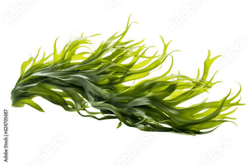 Isolated Seaweed on a Transparent Background. Generative AI