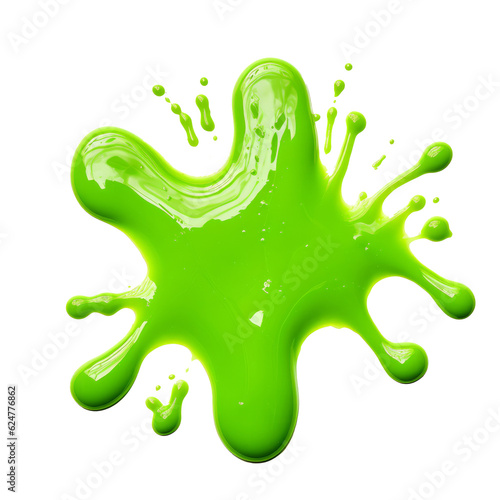 green slime splat. Halloween dripped goo splash