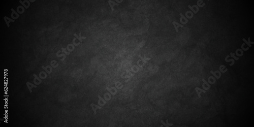 Black texture chalk board and black board background. stone concrete texture grunge backdrop background anthracite panorama. Panorama dark grey black slate background or texture