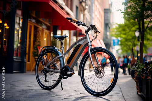 E Bike In New York City. Ebike Cycling