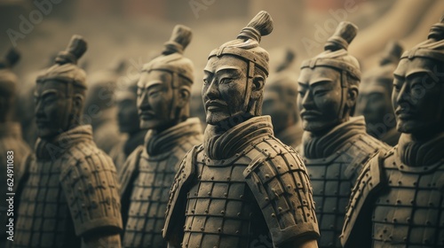 Photo of the qin dynastys terracotta army .generative ai