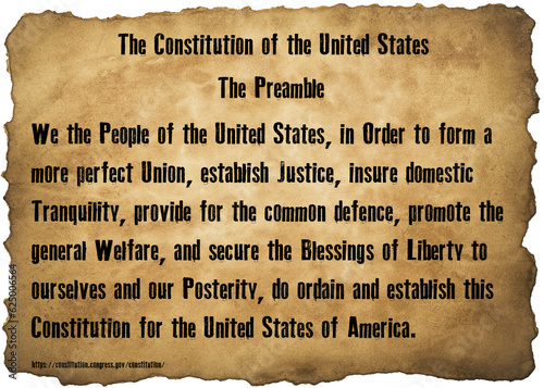 Constitution of the United States is the fundamental governing document of the United States of America. Amendments, Articles, and Preamble.