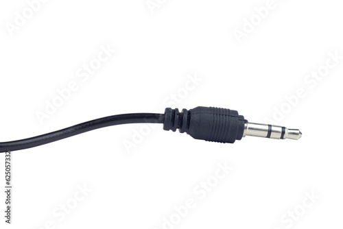 TRRS audio jack, aux cable isolated from background