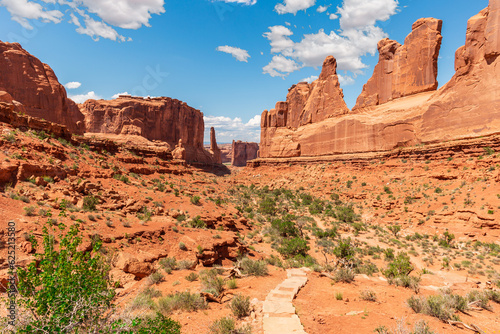 Park Avenue Trail at Arches National Park in Utah