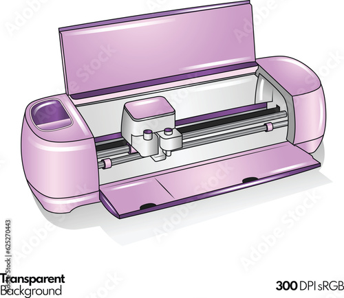 Cricut Machine Illustration Purple Color - Crafting Machine