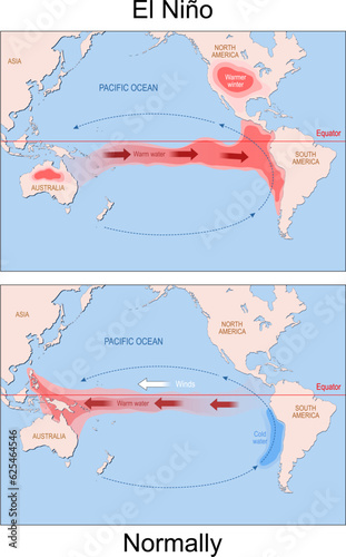 El Nino. world map