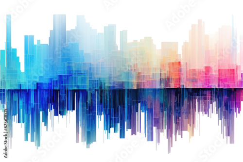 abstract futuristic background, isolated on a transparent background, generative ai
