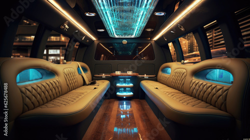 Interior of Luxury limousine