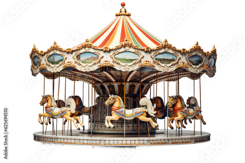 Carousel. isolated object, transparent background