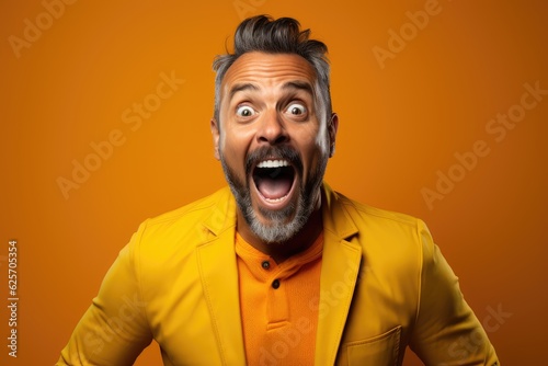 Man Expressing Surprise and Excitement