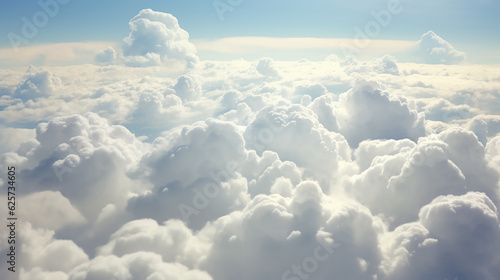 detailed view of a fluffy cloud formation