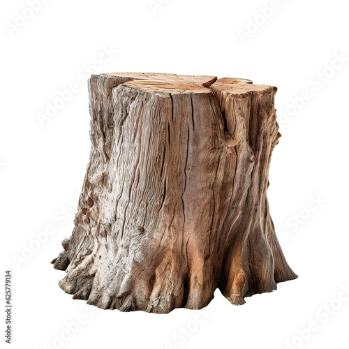 tree trunk on a white