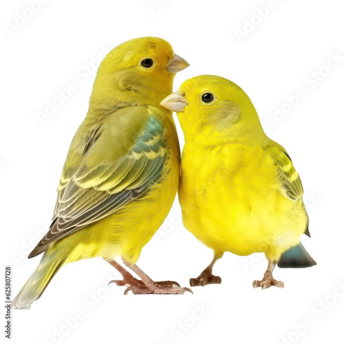 two yellow canary