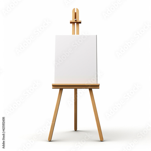 easel icon 3d rendering on white isolated background