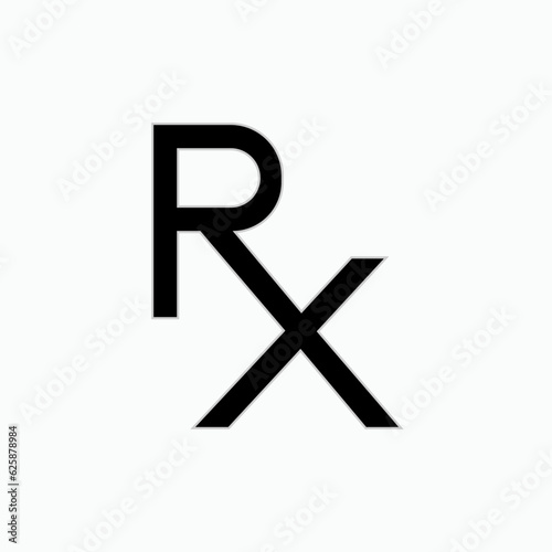 RX Icon - Vector, Prescription Sign and Symbol for Design, Presentation, Website or Apps Elements.