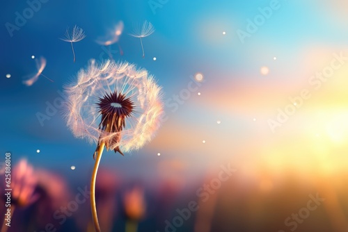 Dandelion Seed Floating in the Wind - Change and Adaptability