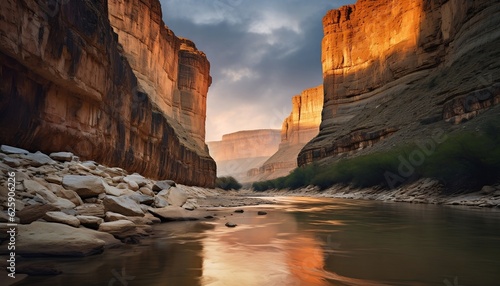 Canyon in National Park Generative AI