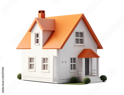 Mini house model. Real estate concept. illustration.