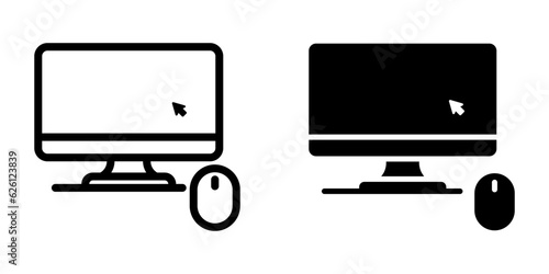 Computer icon. sign for mobile concept and web design. vector illustration