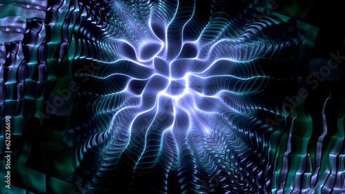 Paranormal glow abstract fractal art background.