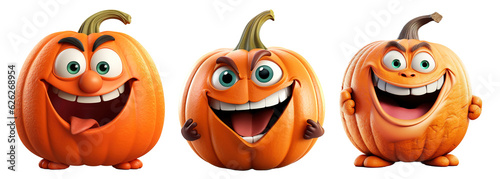 cute, goofy funny children Halloween pumpkin head cartoon figure