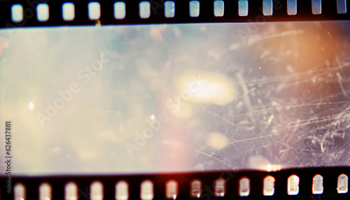 Closeup of colorful old film / movie light leaks texture.