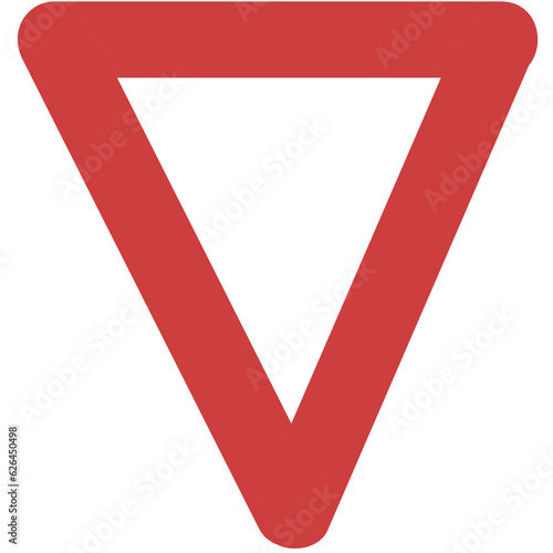 Digital png illustration of red inverted triangle on transparent background