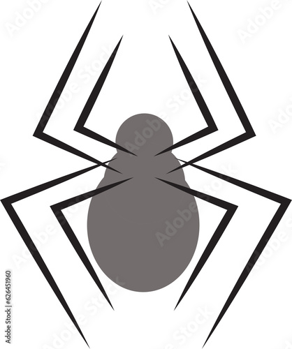 Digital png illustration of grey spider on transparent background