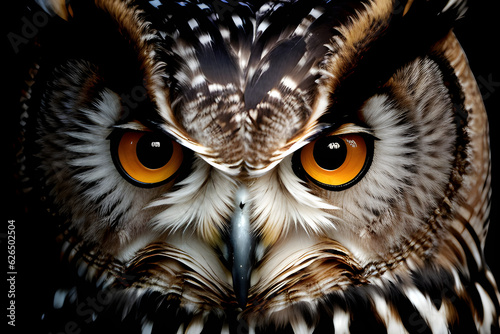 owl look straight, realistic, generative AI, 생성형, 인공지능
