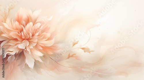 Elegant flower with watercolor style for background and invitation wedding card, AI generated image