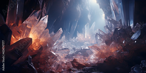 inside of a crystal cave