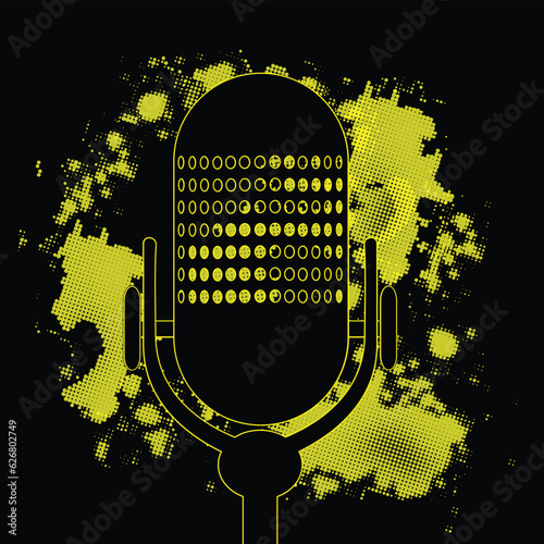 Studio Microphone Splash Background