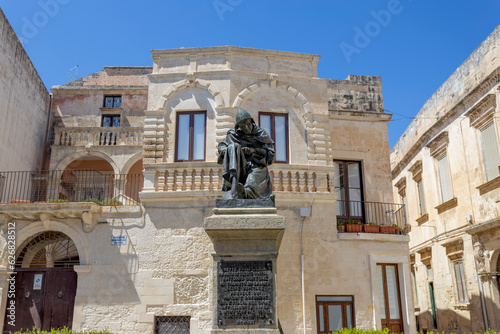 LECCE, ITALY, JULY 12, 2022 - Fanfulla's from Lodi monument in the historic center of Lecce, Puglia, Italy