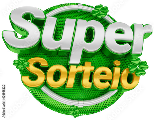 Selo 3d super sorteio