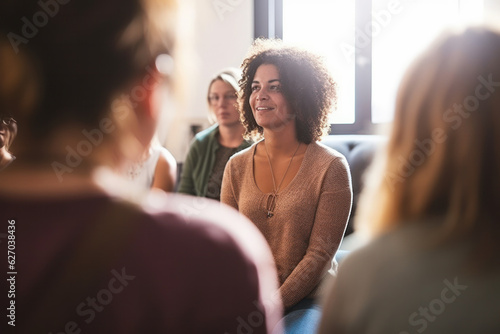 A person participating in a support group for managing anxiety or depression. 