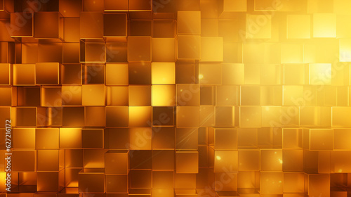 Gold background abstract for wallpaper, pattern on website. Light golden metal texture with Generative AI.