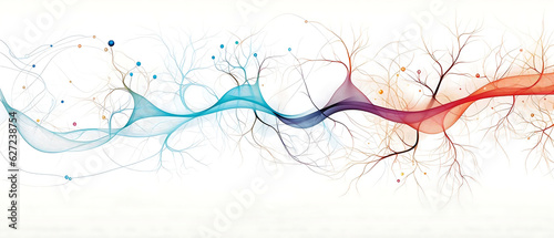 Wonders of Nerve Fibers,intricate world of nerve fibers,Generated with AI.