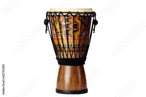 Djembe drum. isolated object, transparent background