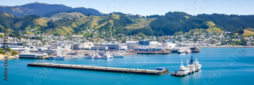 Wellington panoramic view New Zealand - Generative AI