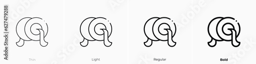 cymbals icon. Thin, Light, Regular And Bold style design isolated on white background