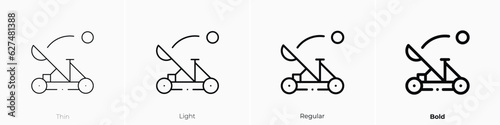 catapult icon. Thin, Light, Regular And Bold style design isolated on white background