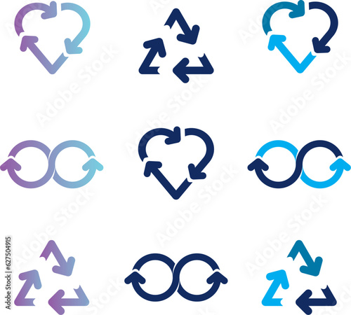 Love recycling icons
