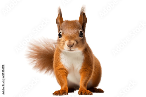 Isolated Transparent Background Baby Squirrel. Generative AI