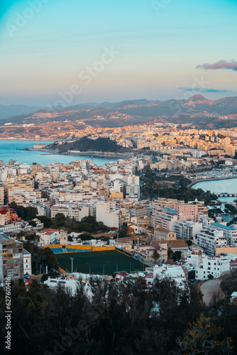 view of the city of ceuta and its two bays