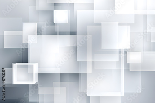 abstract 3D white squares lines modern and elegant modern background, AI generate